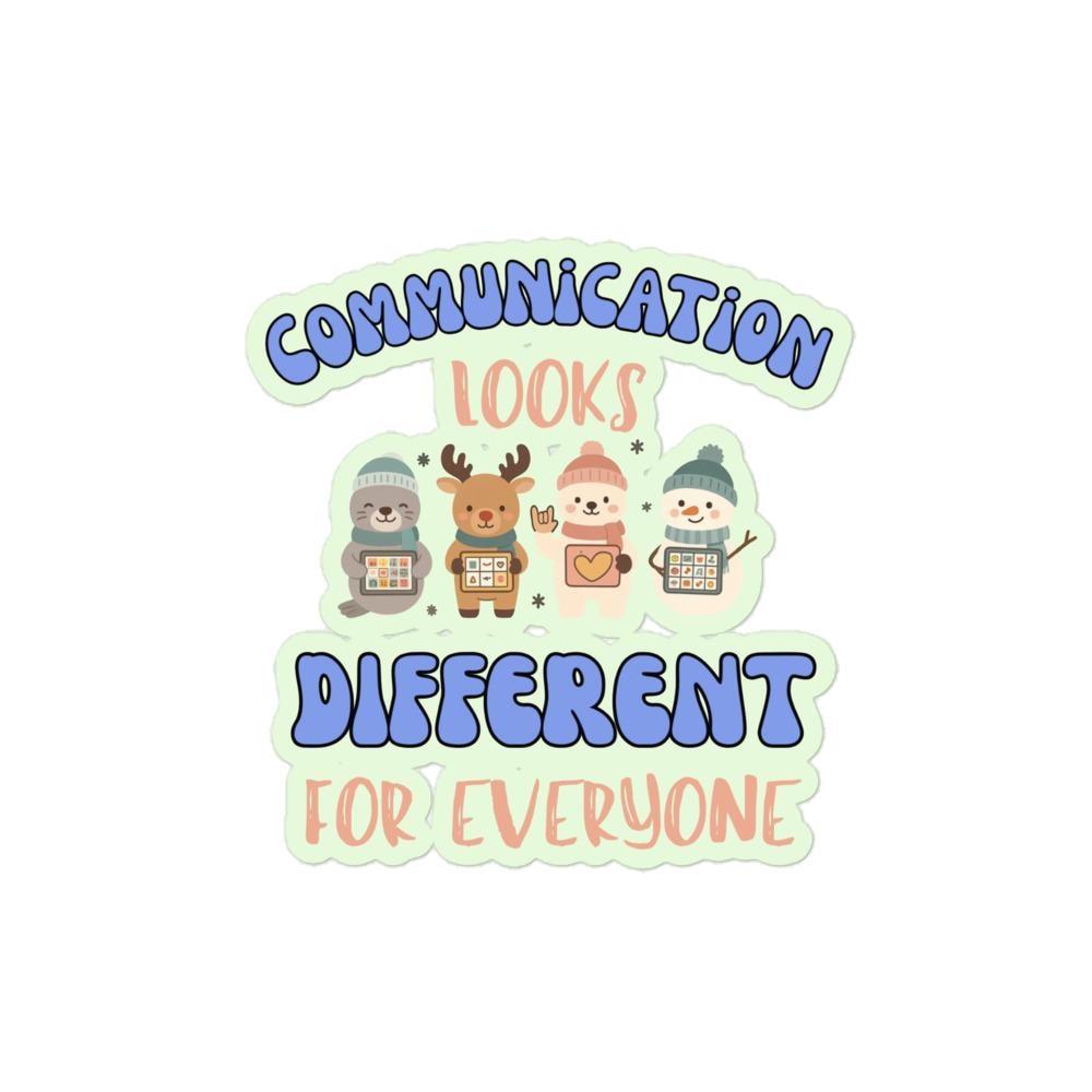 Neurodiversity Vinyl Sticker | SLP Winter Characters Decal
