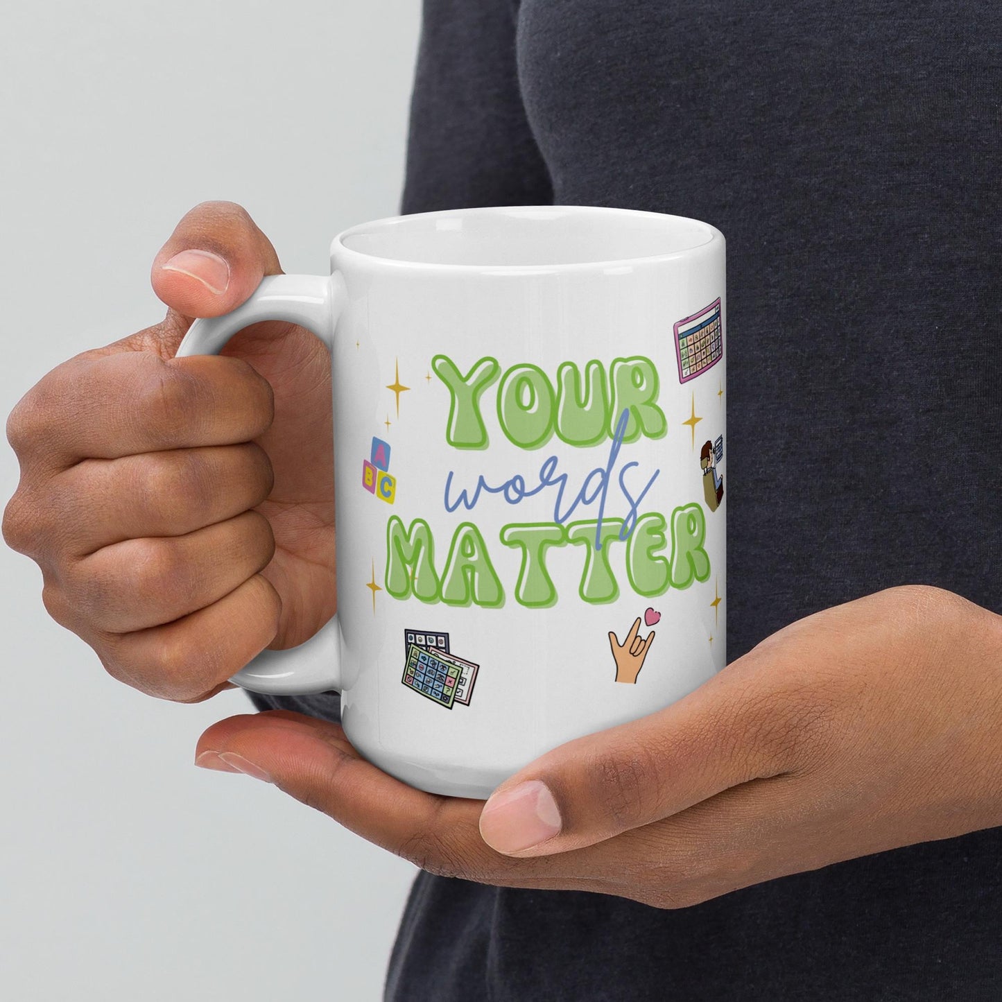 AAC Coffee Mug for Speech-Language Pathologists