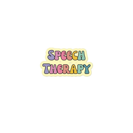 Pastel Speech Therapy Sticker for SLPs