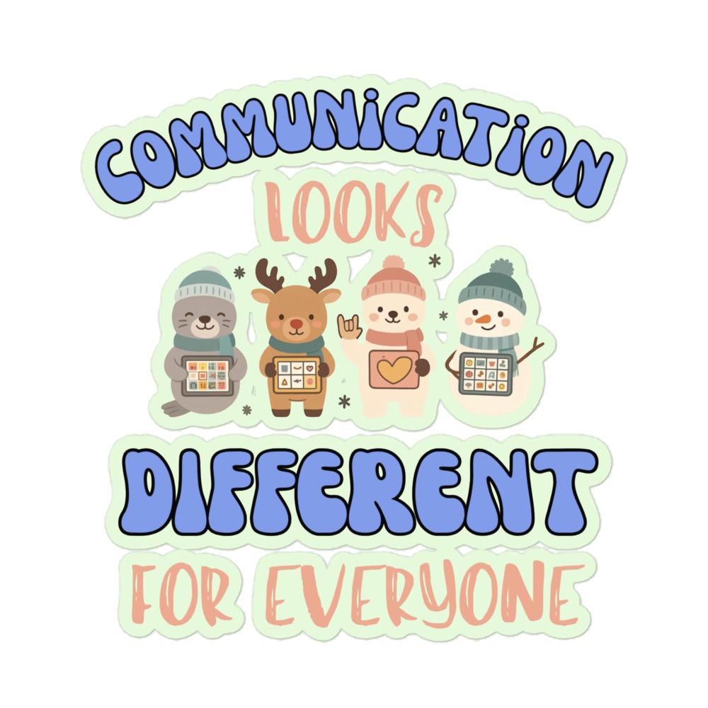 Neurodiversity Vinyl Sticker | SLP Winter Characters Decal