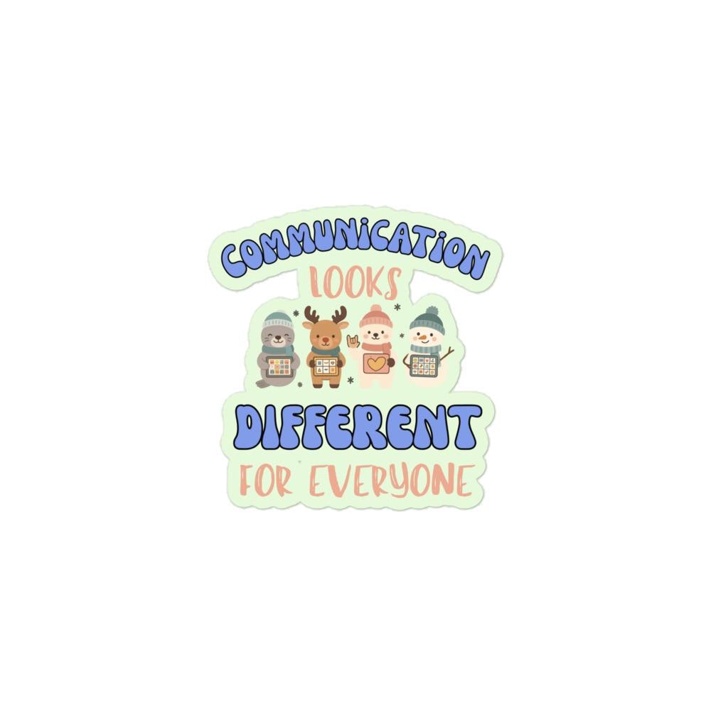 Neurodiversity Vinyl Sticker | SLP Winter Characters Decal