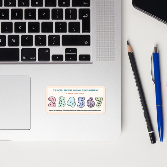 Typical Speech Sound Development – Medial Position Sticker